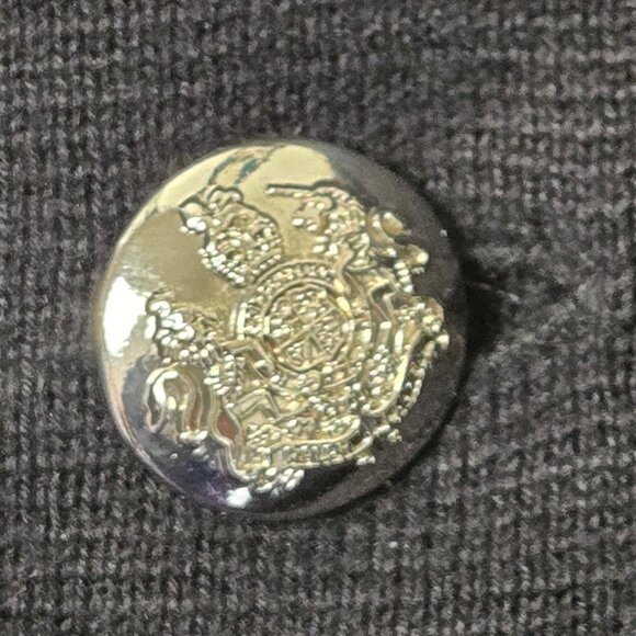 Ralph Lauren Knit Blazer Large Black with Silver Buttons Front and Cuffs - Picture 8 of 10